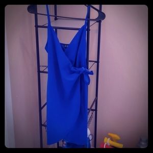 Shein S Blue Wrap Dress